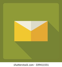Flat modern design with shadow  Icon message