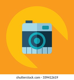 Flat modern design with shadow Icon camera