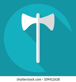 Flat modern design with shadow  Icon battle Axe