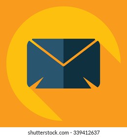 Flat modern design with shadow  Icon message