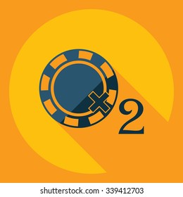 Flat modern design with shadow  Icon chips