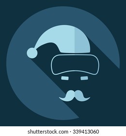 Flat modern design with shadow  Icon Christmas mask