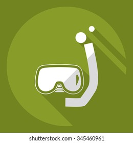 Flat modern design with shadow  Icon diving