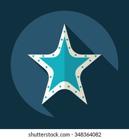 Flat modern design with shadow Icon  star