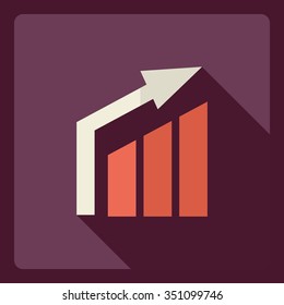 Flat modern design with shadow  Icon signal
