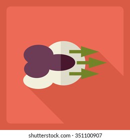 Flat modern design with shadow  Icon wind