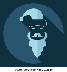 Flat modern design with shadow  Icon Christmas mask
