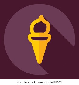 Flat modern design with shadow  Icon ice cream