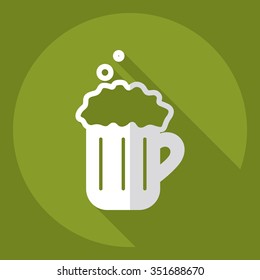 Flat modern design with shadow  Icon beer