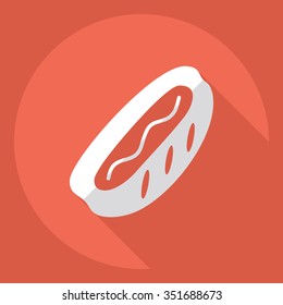 Flat modern design with shadow  Icon hot dog
