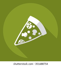 Flat modern design with shadow  Icon pizza