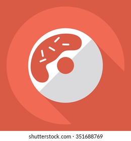Flat modern design with shadow  Icon donut