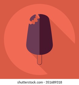 Flat modern design with shadow  Icon ice cream