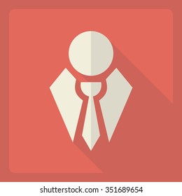 Flat modern design with shadow  Icon suit