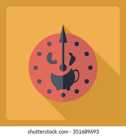 Flat modern design with shadow  Icon dinner