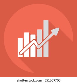 Flat modern design with shadow  Icon schedule increase