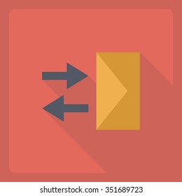 Flat modern design with shadow  Icon message