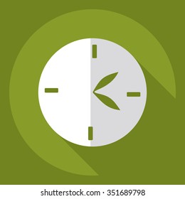 Flat modern design with shadow  Icon time