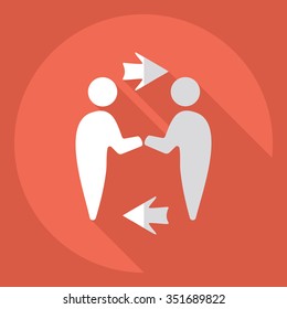 Flat modern design with shadow  Icon business