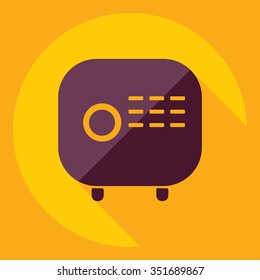 Flat modern design with shadow  Icon radio