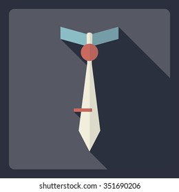 Flat modern design with shadow  Icon tie