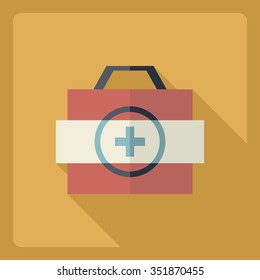 Flat modern design with shadow  Icon medicine