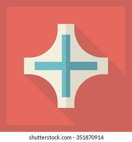 Flat modern design with shadow  Icon medicine