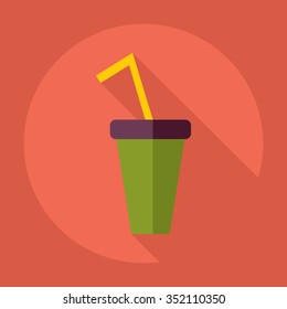 Flat modern design with shadow Icon tumbler