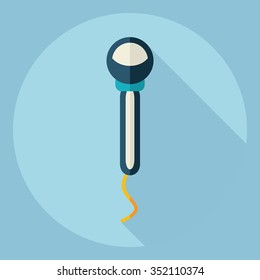 Flat modern design with shadow  Icon microphone