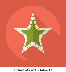Flat modern design with shadow Icon  Hollywood star