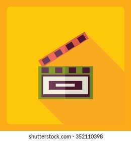 Flat modern design with shadow  Icon reel of film