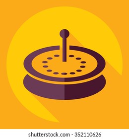 Flat modern design with shadow  Icon roulette