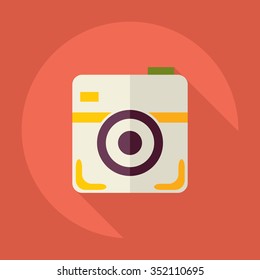 Flat modern design with shadow Icon camera