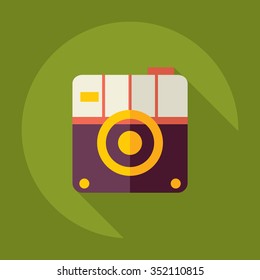 Flat modern design with shadow Icon camera