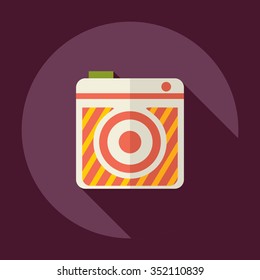 Flat modern design with shadow Icon camera