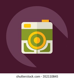 Flat modern design with shadow Icon camera
