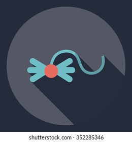 Flat modern design with shadow  Icon cat toy