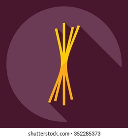 Flat modern design with shadow  Icon pasta