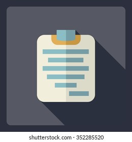 Flat modern design with shadow  Icon form