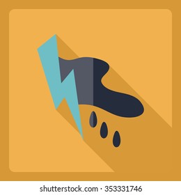 Flat modern design with shadow  Icon storm