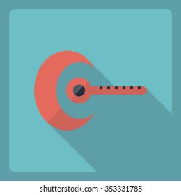 Flat modern design with shadow  Icon air thermometer