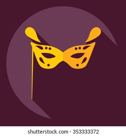 Flat modern design with shadow  Icon Christmas mask