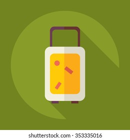 Flat modern design with shadow Icon  baggage