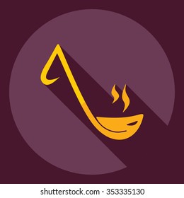 Flat modern design with shadow  Icon ladle