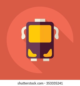 Flat modern design with shadow Icon  bus