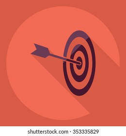 Flat modern design with shadow  Icon target
