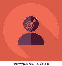 Flat modern design with shadow  Icon target