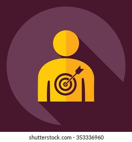 Flat modern design with shadow  Icon target