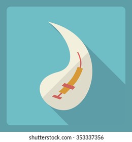 Flat modern design with shadow  Icon prick