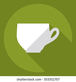 Flat modern design with shadow  Icon coffee 